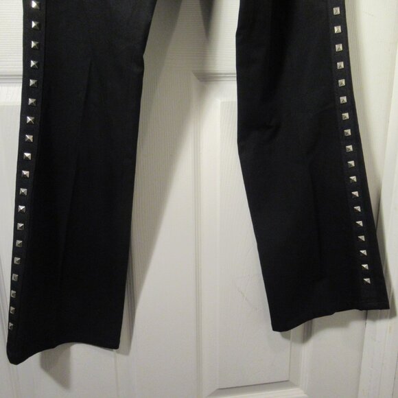INC Stretch Sz. 6P Black Pants with Silver Pyramid Studs International Concepts - Picture 6 of 8